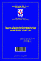 Tính toán kiểm tra hệ thống điều hòa không khí trung tâm giáo dục quốc phòng trường đại học tôn đức thắng tp.hcm ngành công nghệ kỹ thuật nhiệt