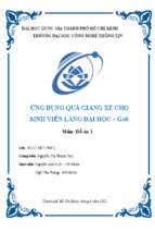 Ứng dụng quá giang xe cho sinh viên làng đại học – gos