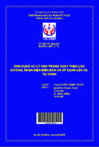 Ứng dụng xử lý ảnh trong chạy theo làn đường, nhận diện biển báo và áp dụng lên xe tự hành