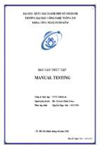 Báo cáo thực tập manual testing