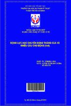 Động lực học chuyển động thẳng của xe nhiều cầu chủ động (4x4) ngành công nghệ kỹ thuật ô tô