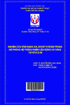 Nghiên cứu ứng dụng avl boost hydsim trong mô phỏng hệ thống nhiên liệu động cơ xăng toyota d 4s ngành công nghệ kỹ thuật ô tô