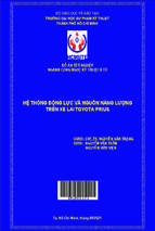 Hệ thống động lực và nguồn năng lượng trên xe lai toyota prius ngành công nghệ kỹ thuật ô tô