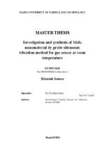 Investigation and synthesis of mos2 nanomaterial by probe ultrasonic vibration method for gas sensor at room temperature