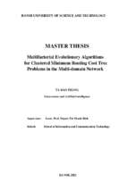 Multifactorial evolutionary algorithms for clustered minimum routing cost tree problems in the multi domain network