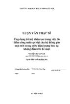 Ứng dụng trí tuệ nhân tạo trong việc dò điểm công suất cực đại của hệ thống pin mặt trời trong điều kiện lượng bức xạ không đều trên bề mặt