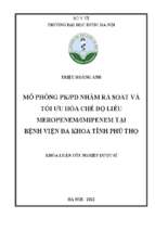 Mô phỏng pkpd nhằm rà soát và tối ưu hóa chế độ liều meropenemimipnem tại bệnh viện đa khoa tỉnh phú thọ