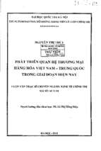 Phát triển quan hệ thương mại hàng hóa việt nam   trung quốc trong giai đoạn hiện nay