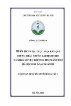 Phân tích việc thực hiện kết quả trúng thầu thuốc tại bệnh viện đa khoa huyện thường tín thành phố hà nội giai đoạn 2019   2020