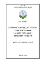 Khảo sát thực trạng sử dụng thuốc chống đông tại viện thần kinh   bệnh viện trung ương quân đội 108