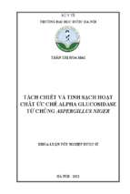 Tách chiết và tinh sạch hoạt chất ức chế alpha glucosidase từ chủng aspergillus niger