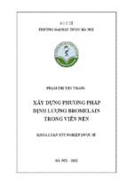 Xây dựng phương pháp định lượng bromelain trong viên nén