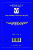 Đánh giá thực trạng việc sử dụng chính sách tài khóa ở việt nam giai đoạn 2006   2013