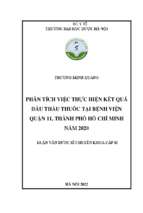 Phân tích việc thực hiện kết quả đấu thầu thuốc tại bệnh viện quận 11 thành phố hồ chí minh năm 2020