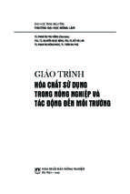 Giáo trình hóa chất sử dụng trong nông nghiệp và tác động đến môi trường.