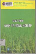 Giáo trình kinh tế nông nghiệp