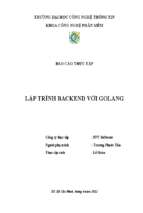 Lập trình backend với golang (báo cáo thực tập)