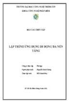 Lập trình ứng dụng di động đa nền tảng (báo cáo thực tập)