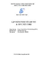 Lập trình web với asp.net &  mvc.net core (báo cáo thực tập)