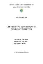 Lập trình ứng dụng di động đa nền tảng với flutter (báo cáo thực tập)