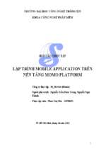 Lập trình mobile application trên nền tảng momo platform (báo cáo thực tập)
