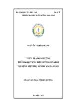 Thực trạng đi buồng thường quy của điều dưỡng hộ sinh tại bệnh viện phụ sản hà nội năm 2021