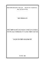 Luận án phát triển dịch vụ ngân hàng xanh tại ngân hàng thương mại cổ phần đầu tư và phát triển việt nam