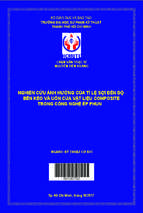 Nghiên cứu ảnh hưởng của tỉ lệ sợi đến độ bền kéo và uốn của vật liệu composite trong công nghệ ép phun