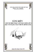 Skkn một số biện pháp giúp học sinh lớp 4 học tốt dạng toán tìm số trung bình cộng