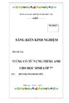 Skkn củng cố từ vựng tiếng anh cho học sinh lớp 7