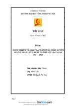 Thực trạng và giải pháp nâng cao chất lượng nguồn nhân lực thành phố hà nội giai đoạn 2017   2020