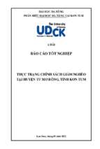 Thực trạng chính sách giảm nghèo tại huyện tu mơ rông, tỉnh kon tum