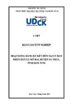 Thực trạng về vấn vấn đề đăng ký kết hôn tại uỷ ban nhân dân xã mô rai huyện sa thầy, tỉnh kon tum