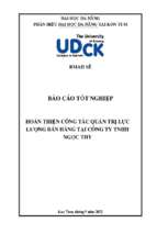 Hoàn thiện công tác quản trị lực lượng bán hàng tại head honda ngọc thy