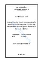 Ảnh hưởng của tài sản thương hiệu đến phản ứng của khách hàng trường hợp thương hiệu vinasoy tại thị trường sữa đậu nành việt nam