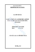 Nghiên cứu đề xuất giải pháp điều khiển để nâng cao hiệu quả vận hành hệ thống microgrid