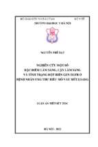 Luận án nghiên cứu một số đặc điểm lâm sàng, cận lâm sàng và tình trạng đột biến gen egfr ở bệnh nhân ung thƣ biểu mô vảy mũi xoang