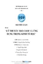 Tiểu luận lý thuyết trò chơi và ứng dụng trong kinh tế học 2 22