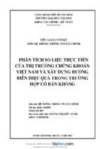 Phân tích số liệu thực tiễn của thị trƣờng chứng khoán việt nam và xây dựng đƣờng biên hiệu quả trong trƣờng hợp có bán khống 2 14