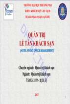 Quản trị lễ tân khách sạn