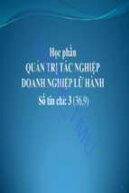 Quản trị tác nghiệp doanh nghiệp lữ hành