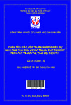 Phân tích các yếu tố ảnh hưởng đến sự hài lòng của sinh viên ở thành phố thủ đức trên các trang thương mại điện tử