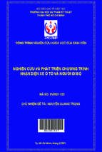 Nguyên cứu và phát triển chương trình nhận diện xe ô tô và người đi bộ