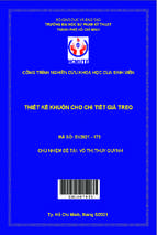 Thiết kế khuôn cho chi tiết giá treo