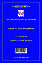 Chế tạo thân máy phun ép micro