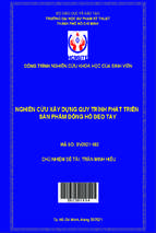 Nghiên cứu xây dựng quy trình phát triển sản phẩm đồng hồ đeo tay