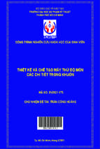 Thiết kế và chế tạo máy thử độ mòn các chi tiết trong khuôn