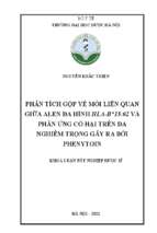 Phân tích gộp về mối liên quan giữa alen đa hình hla b1502 và phản ứng có hại trên da nghiêm trọng gây ra bởi phenytoin