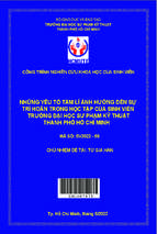 Những yếu tố tâm lí ảnh hưởng đến sự trì hoãn trong học tập của sinh viên trường đại học sư phạm kỹ thuật thành phố hồ chí minh