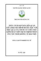 Phân tích gộp mối liên quan giữa một số chỉ số huyết học với hiệu quả thuốc ức chế chốt kiểm soát miễn dịch ở bệnh nhân ung thư phổi không tế bào nhỏ